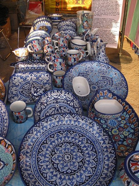 Blue Pottery from Multan