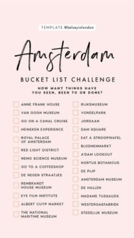 Amsterdam Bucket List Challenge